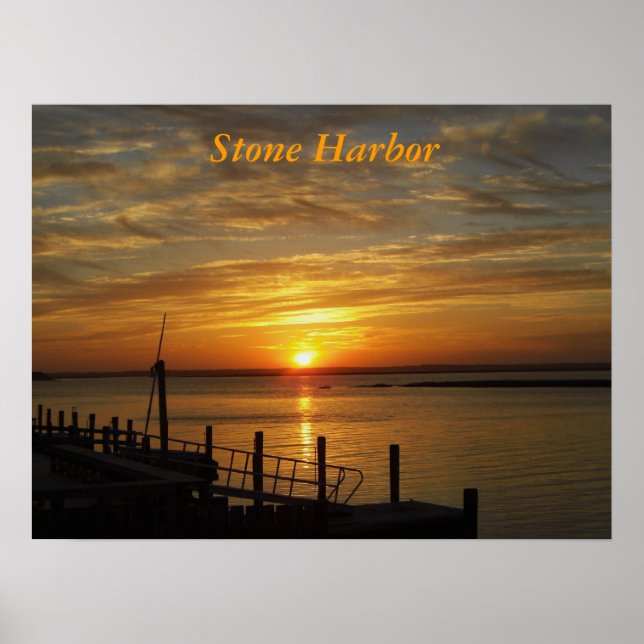 Stone Harbour Sunset Print Poster (Vorne)