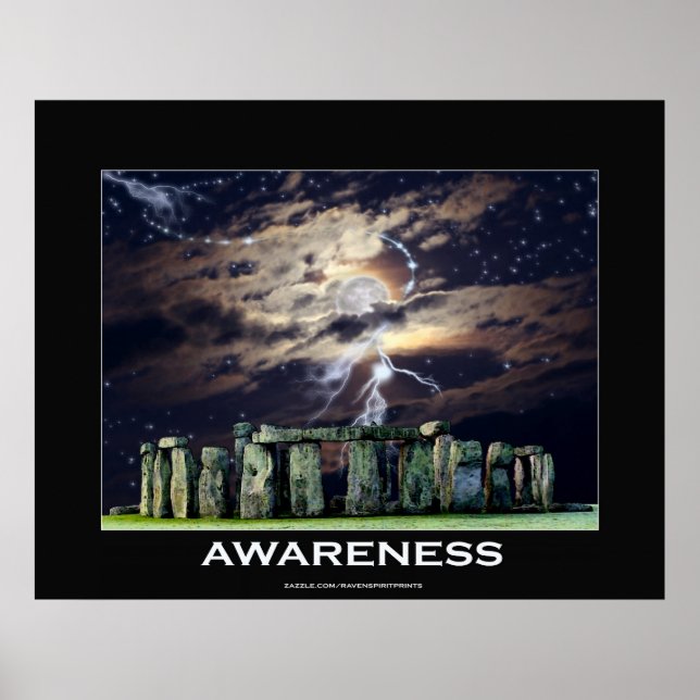 STONE HENGE Awareness Motivierend Art Poster (Vorne)