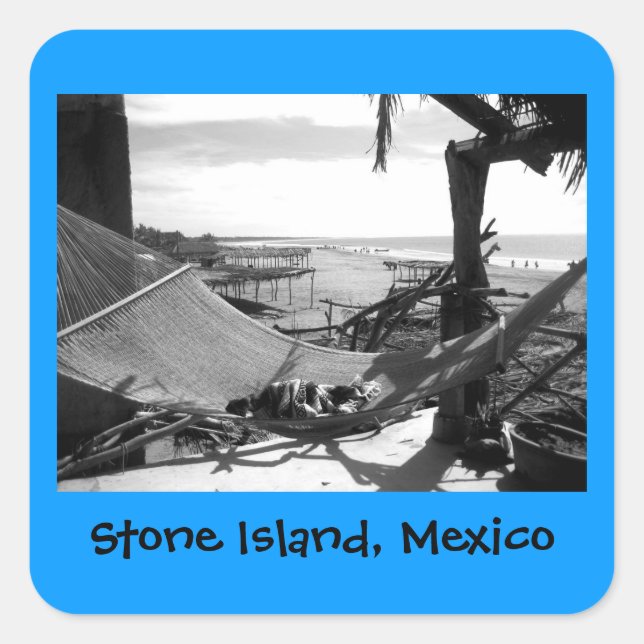 Stone Island Hammock Quadratischer Aufkleber (Vorderseite)