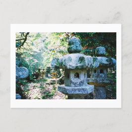 Stone Lanterns: Gesshoji Temple, Matsue, Japan Postkarte