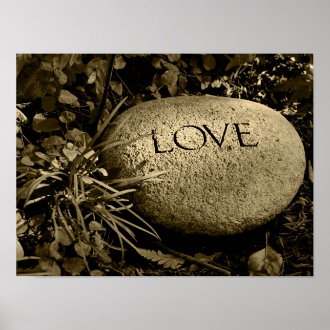 Stone "Liebe" Poster (Vorne)