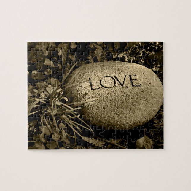 Stone "Liebe" Puzzle (Horizontal)