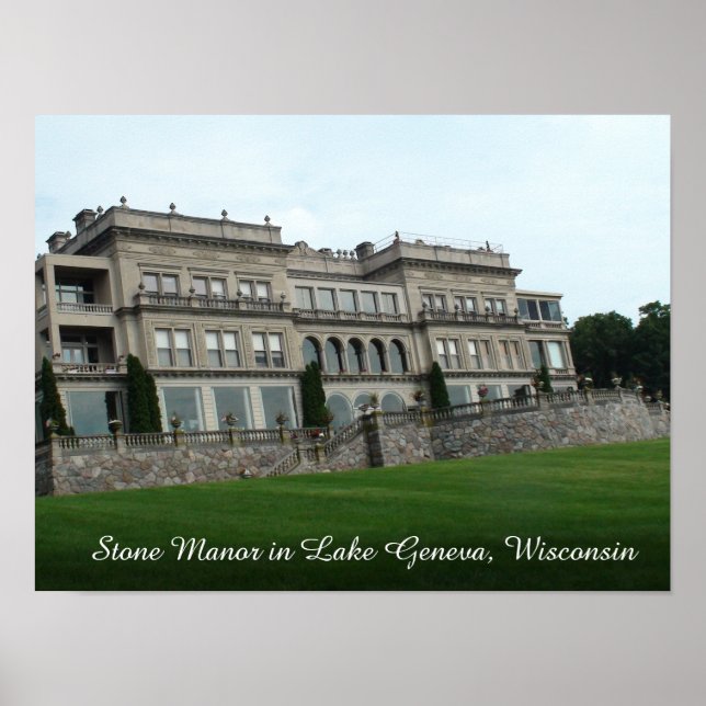 Stone Manor, Lake Geneva Wisconsin Poster (Vorne)