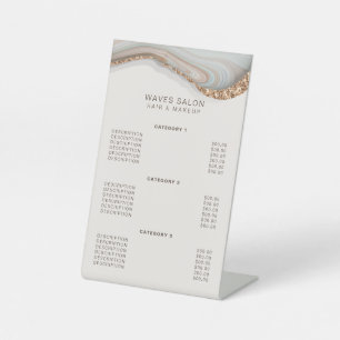 Stone Marble Agate Service Price Pedestal Schild