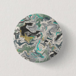 Stone Marbling with Turquoise Veins 1 1/4" Round Button
