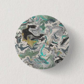Stone Marbling with Turquoise Veins 1 1/4" Round Button