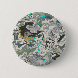 Stone Marbling with Turquoise Veins 2 1/4" Round Button