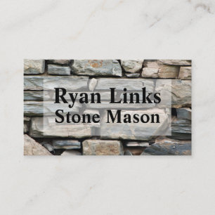 Stone Mason Background Business Cards Visitenkarte