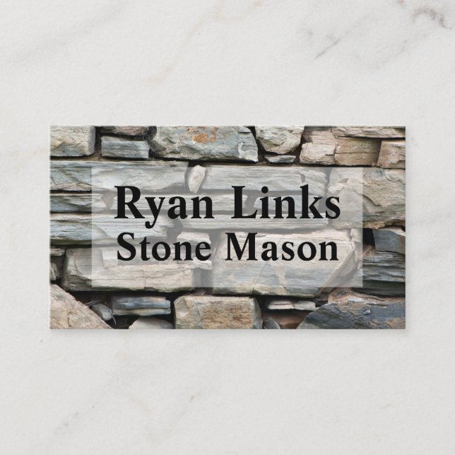 Stone Mason Background Business Cards Visitenkarte (Vorderseite)