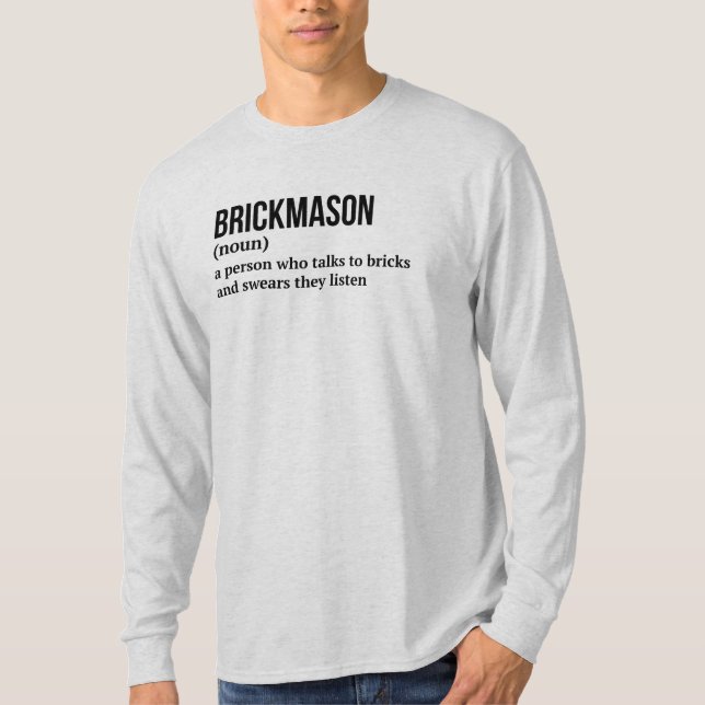 Stone Mason Definition Spaß T-Shirt (Vorderseite)