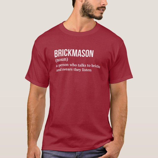 Stone Mason - Funny Job Definition T-Shirt (Vorderseite)