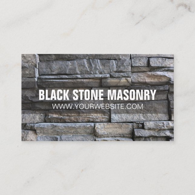 Stone Mauerwerk Construction Business Card Visitenkarte (Vorderseite)