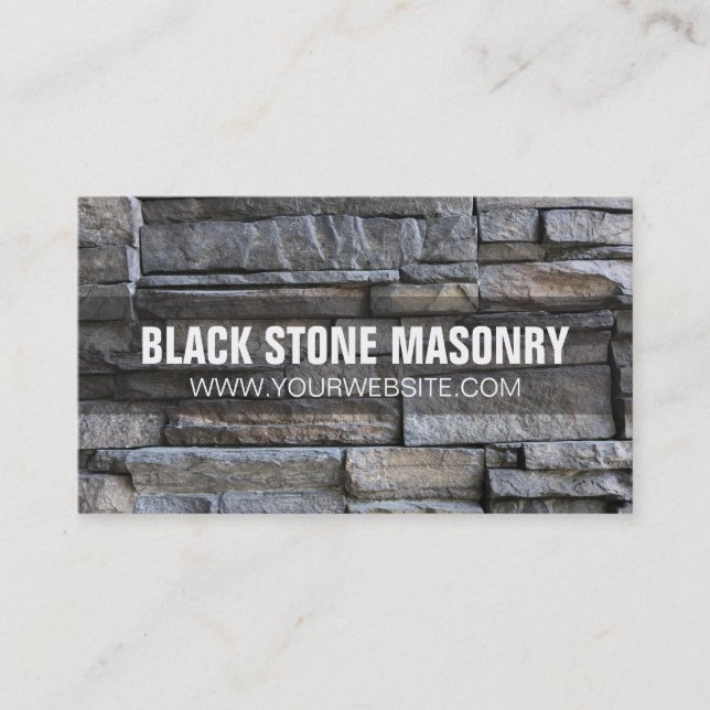 Stone Mauerwerk Construction Business Card Visitenkarte (Vorderseite)