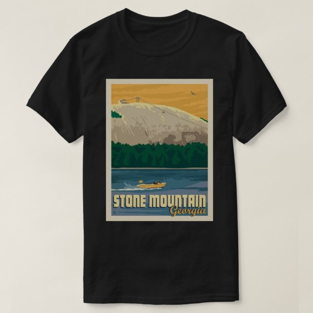 Stone Mountain Georgia Metal Print T-Shirt (Design vorne)