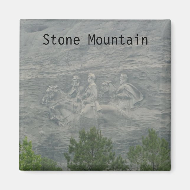 Stone Mountain Georgia Mural Foto Magnet (Vorne)