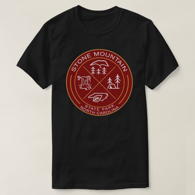 Stone Mountain Staat Park Heraldic Logo Aufkleber T-Shirt (Design vorne)