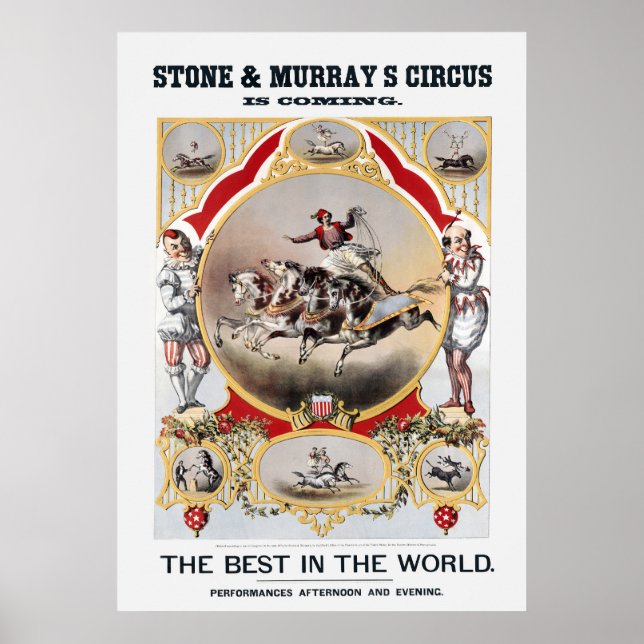 Stone & Murray's Circus, Circa 1870. Poster (Vorne)
