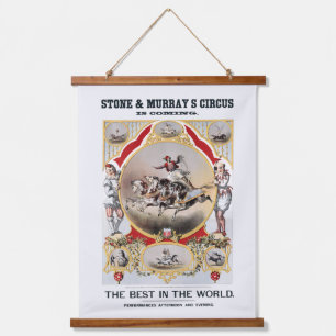 Stone & Murray's Circus, Circa 1870. Wandteppich Mit Holzrahmen