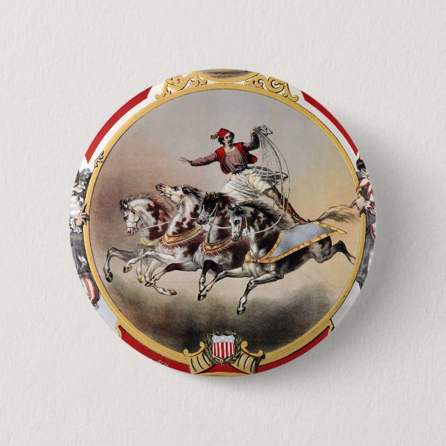 Stone & Murray's Zirkus, circa 1870. Button (Vorderseite)