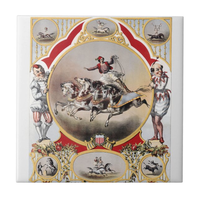 Stone & Murray's Zirkus, circa 1870. Fliese (Vorderseite)