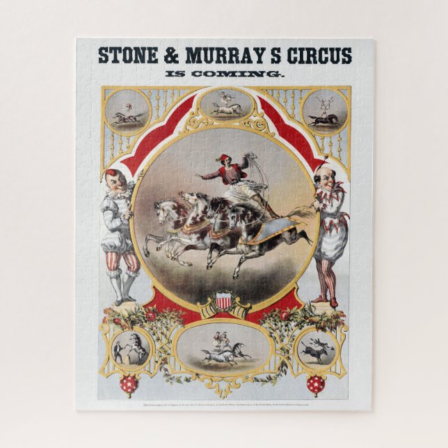 Stone & Murray's Zirkus, circa 1870. Puzzle (Vertikal)