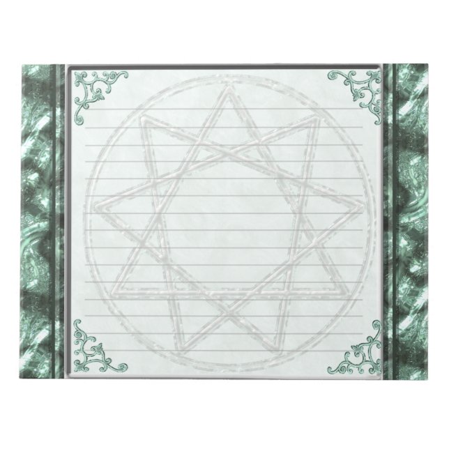 Stone Nonagram Notizblock (Vorderseite)