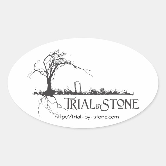 Stone-Oval-Aufkleber Ovaler Aufkleber (Vorderseite)