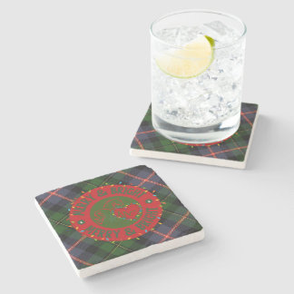 Stone Plaid Merry & Bright Coasters Steinuntersetzer
