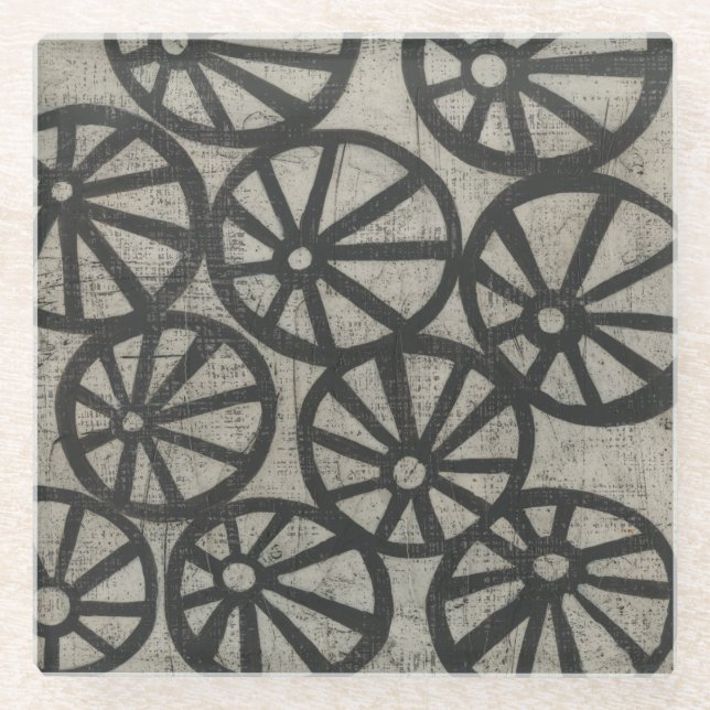 Stone - Räder Glasuntersetzer (Vorderseite)