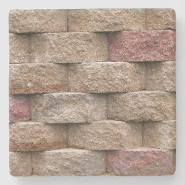 Stone-Retaining Wall Textur, Square Untersetzer