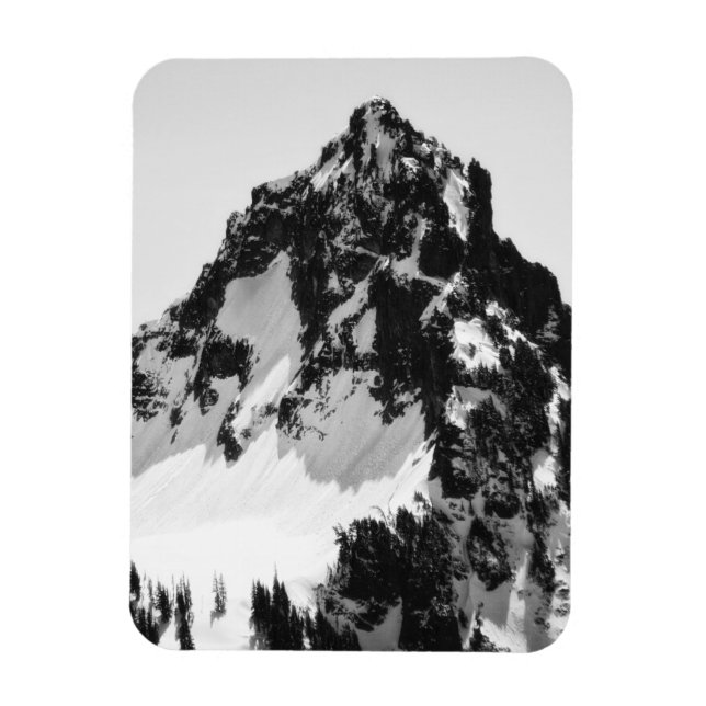 Stone, Schnee und Bäume Magnet (Vertikal)