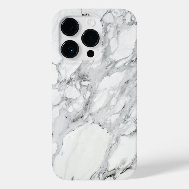 Stone Schwarz-weiß Gray Carrara Marble Case-Mate iPhone Hülle (Rückseite)