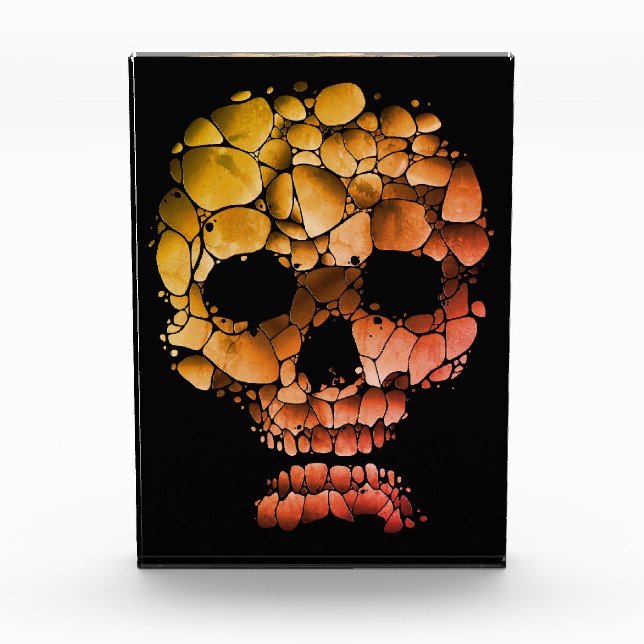 Stone Skull - Einzigartige, von Felsen Inspiriert  Fotoblock (Vorderseite)