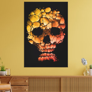 Stone Skull - Einzigartige, von Felsen Inspiriert Leinwanddruck