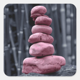 Stone Stack Quadratischer Aufkleber