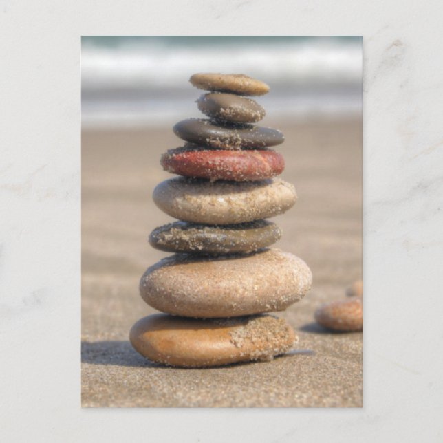 Stone Tower on Beach Postkarte (Vorderseite)
