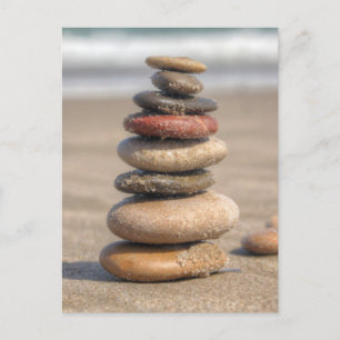 Stone Tower on Beach Postkarte