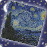 Stone TRIVET - "Starry Night" - Vincent van Gogh Töpfeuntersetzer<br><div class="desc">Ein Bild von "Starry Night" (1889) von Vincent van Gogh wird auf diesem quadratischen Marmorstein Trivet vorgestellt. Das Bild kann nicht entfernt oder ersetzt werden. → Anpassen/personalisieren, indem Sie in Ihrem Schriftart (Stil, Farbe, Größe) oder einem zusätzlichen Bild oder Logo einen benutzerdefinierten Text hinzufügen. Macht ein buntes und interessantes Geschenk....</div>