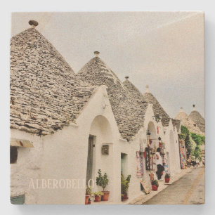 Stone Untersetzer Alberobello in Apulien, Italien