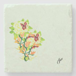 Stone Untersetzer: Asiatische Zeit der Schönheit Steinuntersetzer