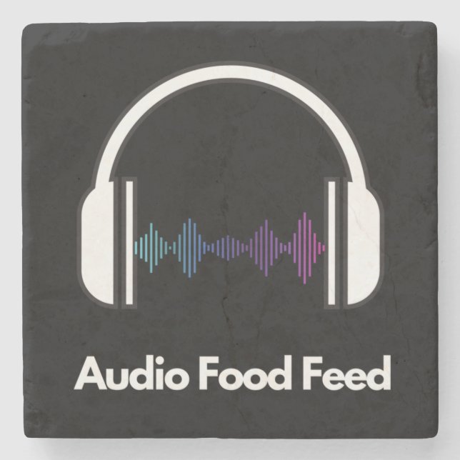 Stone Untersetzer - Audio Food Gefüttert (Vorderseite)
