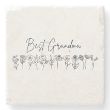 Stone Untersetzer Best Oma Wildblumen