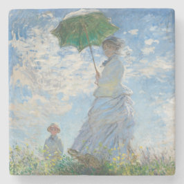 STONE UNTERSETZER: CLAUDE MONET: FRAU MIT PARASOL STEINUNTERSETZER
