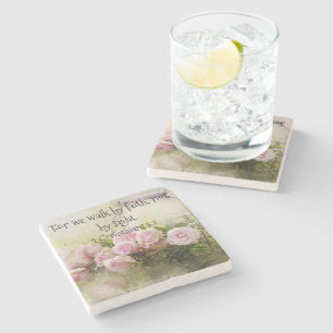 Stone Untersetzer Faith Scripture