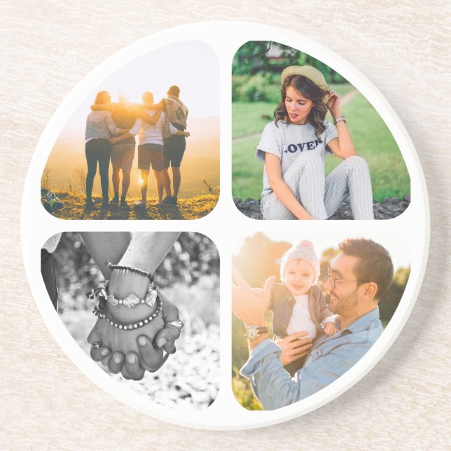 Stone Untersetzer Ihre 4 Fotos (Vorne)