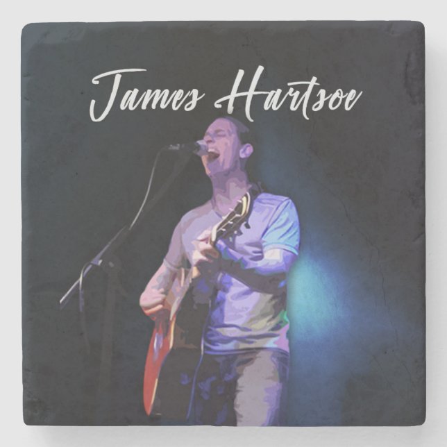 Stone Untersetzer - James Hartsoe singen (Vorderseite)