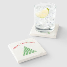 Stone Untersetzer - Stilisierter Baum mit geschlif