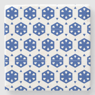 Stone Untersetzer - Stilvolle Blume in Reihen