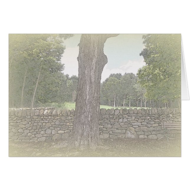 Stone Wall Notecard (Vorderseite (Horizontal))