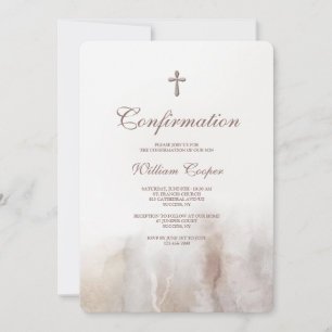 Stone Watercolor Religiöse Einladung